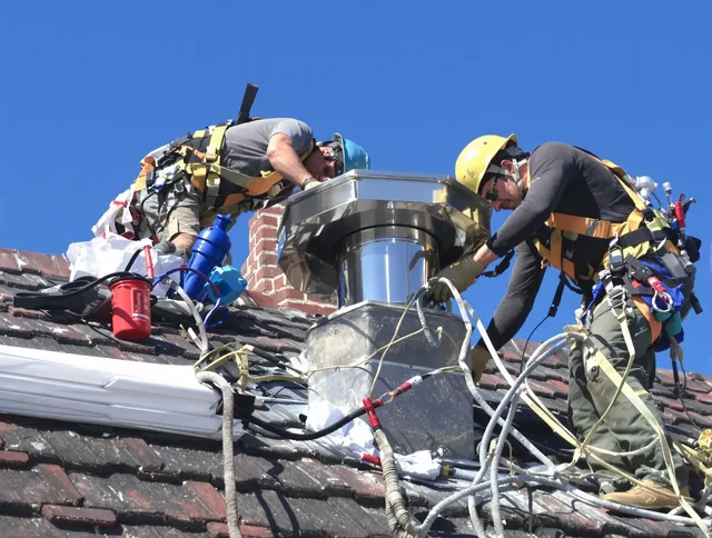 Protective chimney cap installed by Raynham Chimney Sweep in Raynham, MA