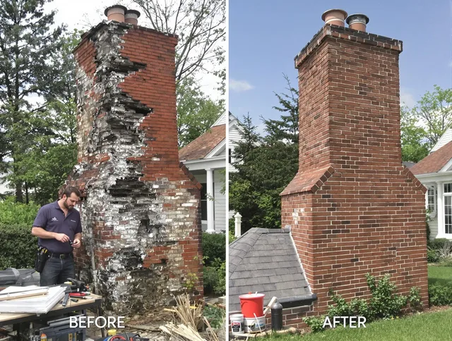 Raynham Chimney Sweep performing a full chimney restoration in Raynham, MA