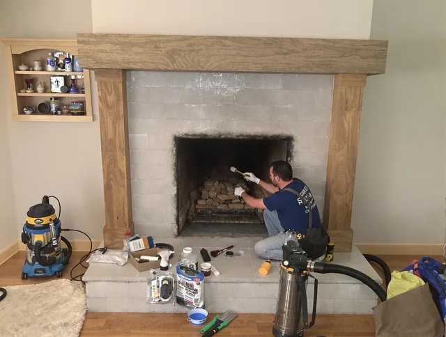Detailed creosote removal process by Raynham Chimney Sweep in Raynham, MA
