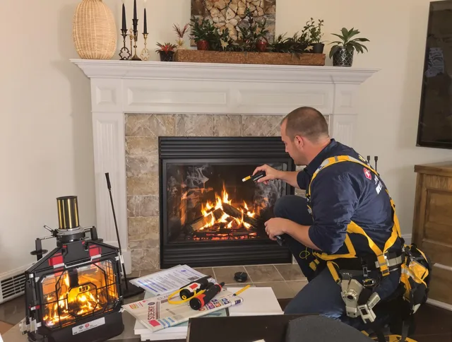 Safety-focused fireplace inspection by Raynham Chimney Sweep in Raynham, MA