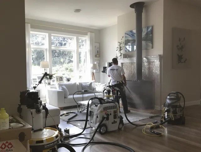 Soot removal service by Raynham Chimney Sweep for a fireplace in Raynham, MA